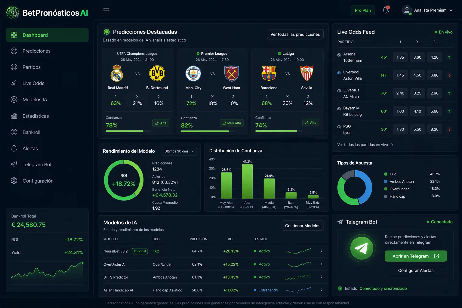 BetPronósticos AI — caso de estudio RoviDev Studio