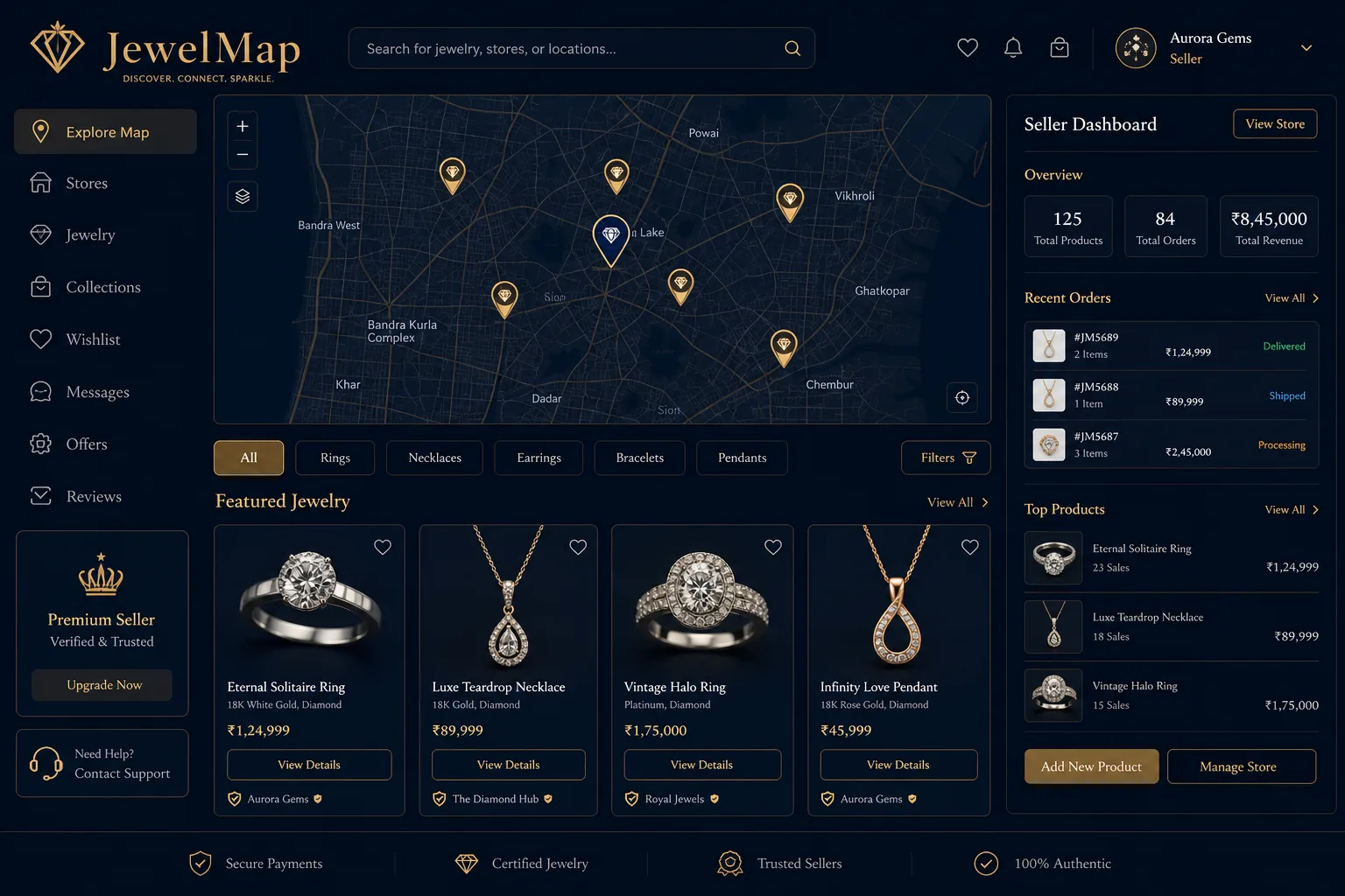 JewelMap — caso de estudio RoviDev Studio