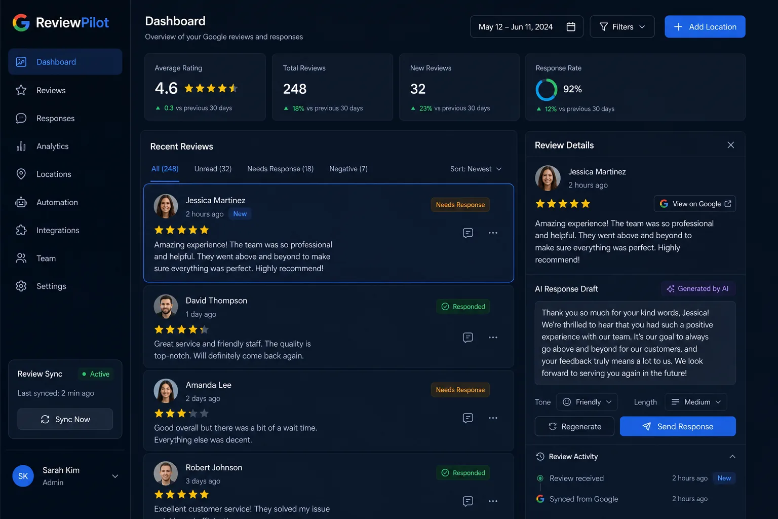 ReviewPilot — caso de estudio RoviDev Studio